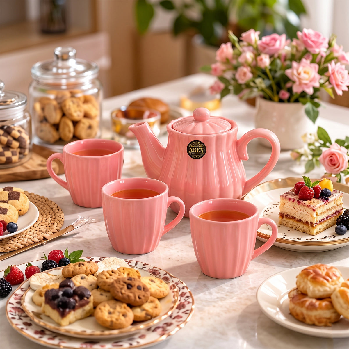 Chevron Tea Serving Set