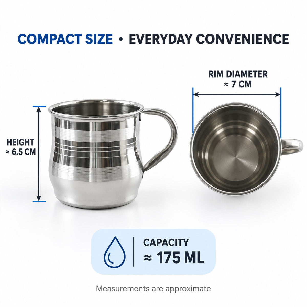 175ml Steel Tea Mug