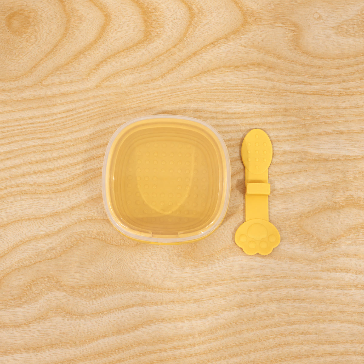 Lifestyle shot of square ice cream mould with ingredients