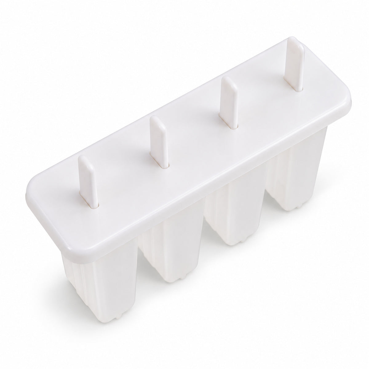 Reusable four cavity popsicle mould with lid and removable sticks 04