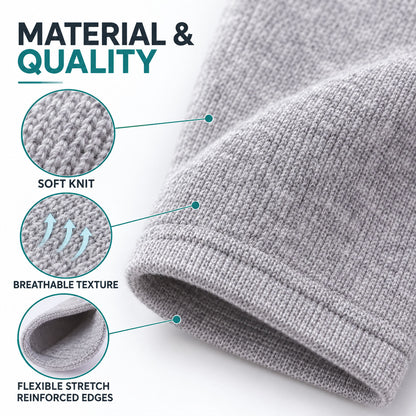 Soft knit texture and flexible stretch fabric details