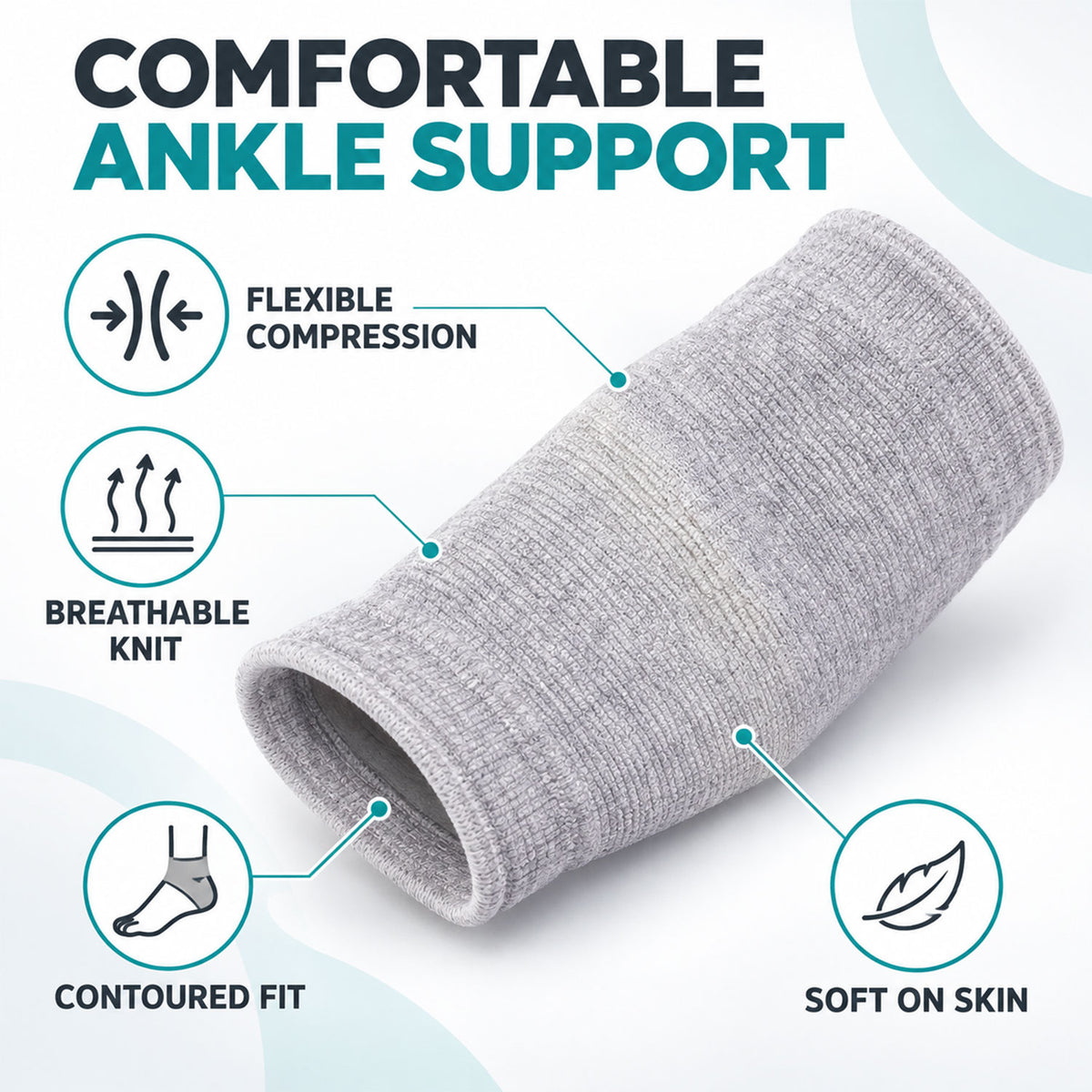 Flexible knitted ankle sleeve design