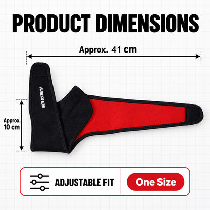 Ankle brace approximate flat dimensions 41 by 10 cm