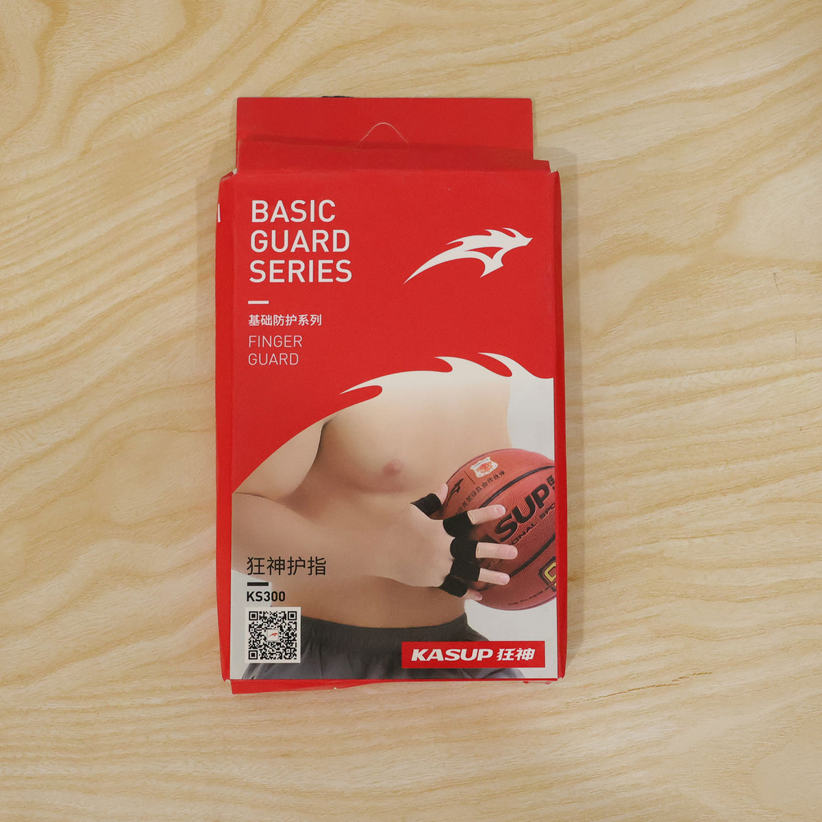 Actual photograph of finger sleeve retail card packaging