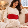 Soft Plush Adjustable Waist Warmer Belt with Pocket for Comfortable Indoor Wear