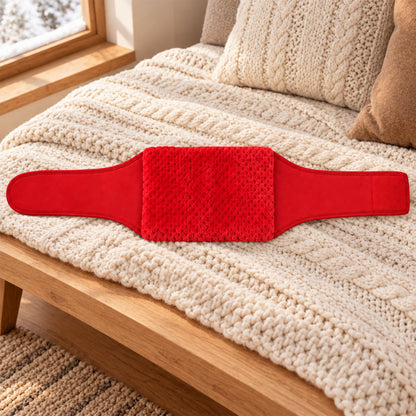 Plush waist belt laid flat