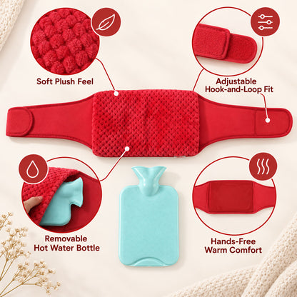Waist warmer belt pocket and fastening details