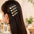 Gold Metal Hair Pins with Smooth Finish for Easy Everyday Hair Styling (8 Pc)