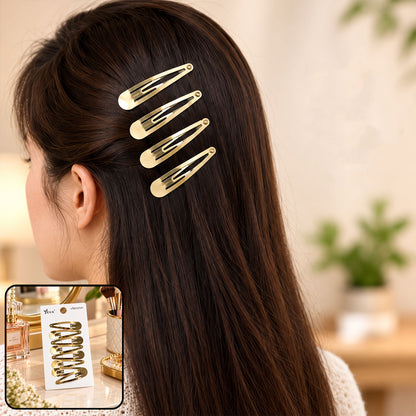 Gold metal hair pins for everyday styling - view 02
