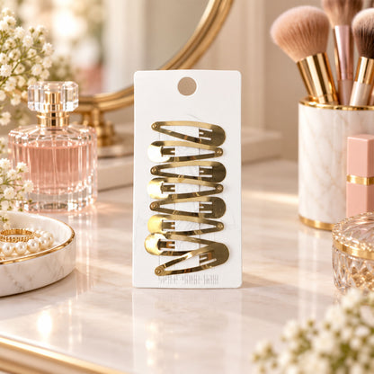 Gold hair pin features and styling - view 04