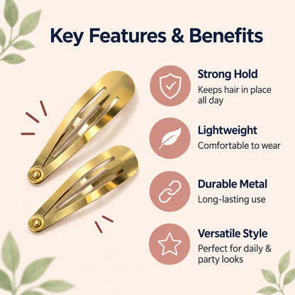 Gold hair pin features and styling - view 05