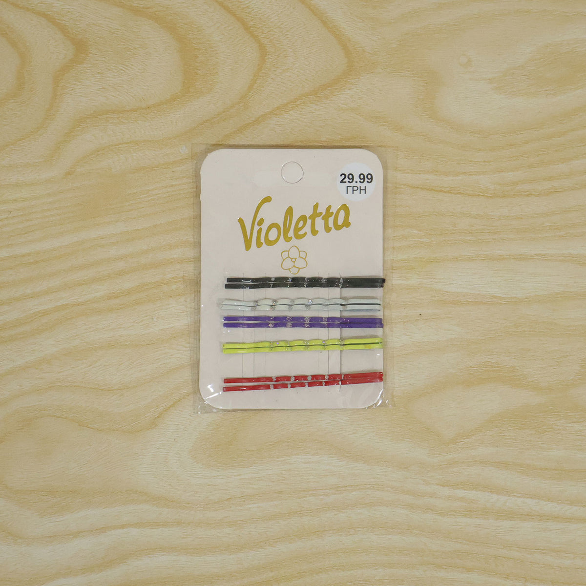 Actual multicolor hair pin card pack