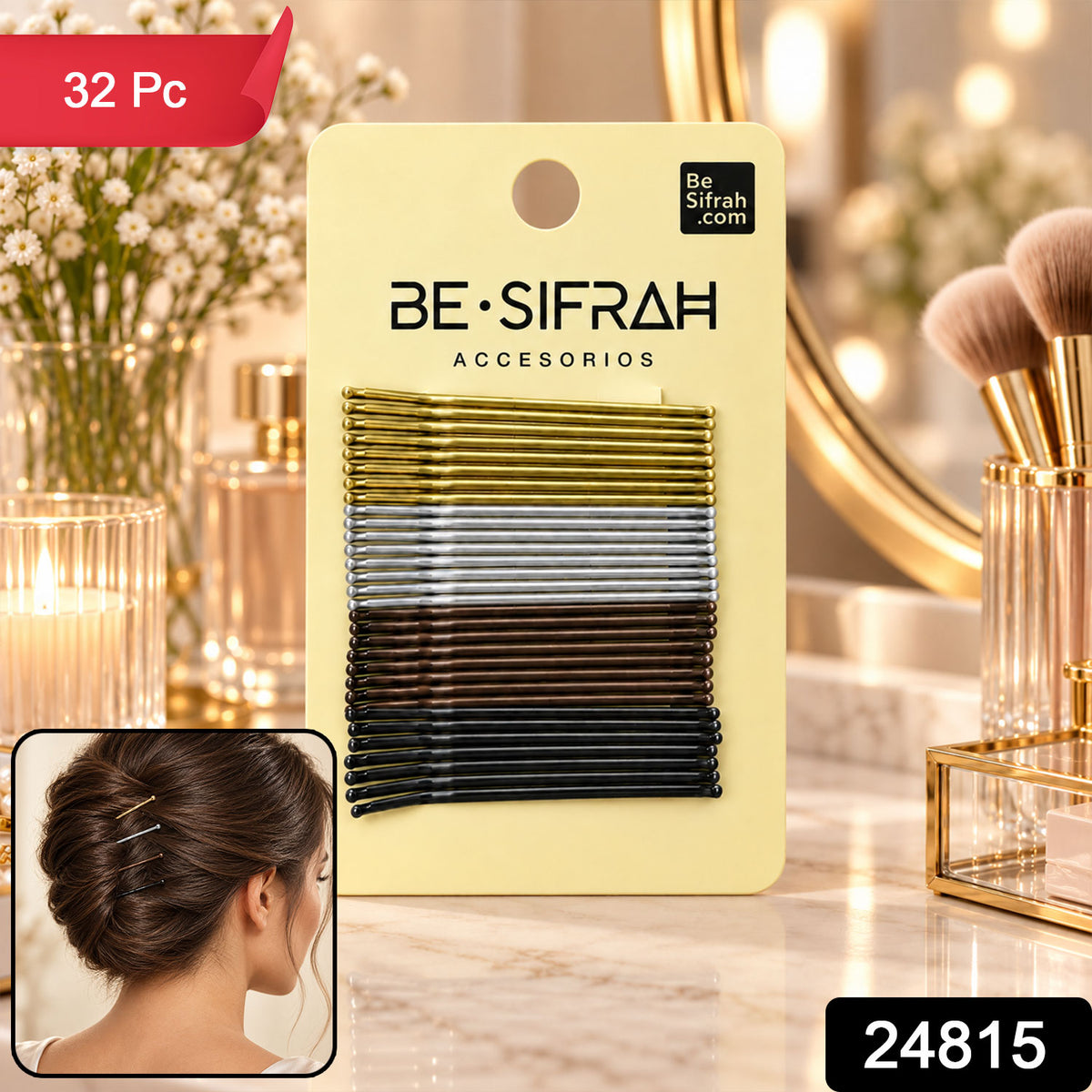 Metal Hair Pin 32 Piece Set