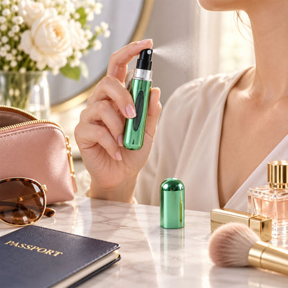 Perfume atomizer spray use example
