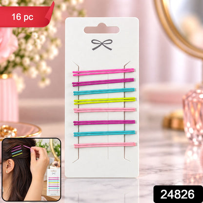 colourful metal hair pins set