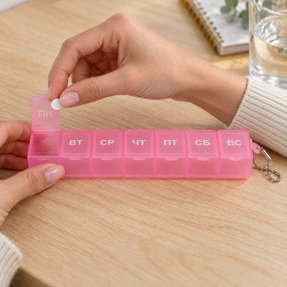 Seven compartment medicine pill box - product view 07