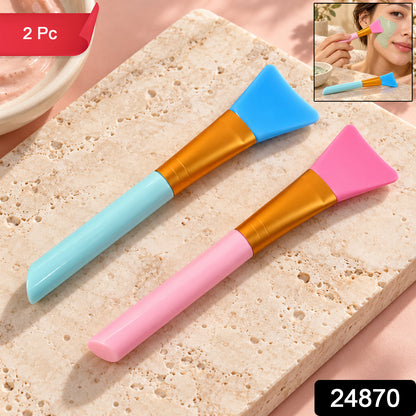 Silicone Face Mask Brush Set for Even Skincare Application at Home and Salon (2 Pc)