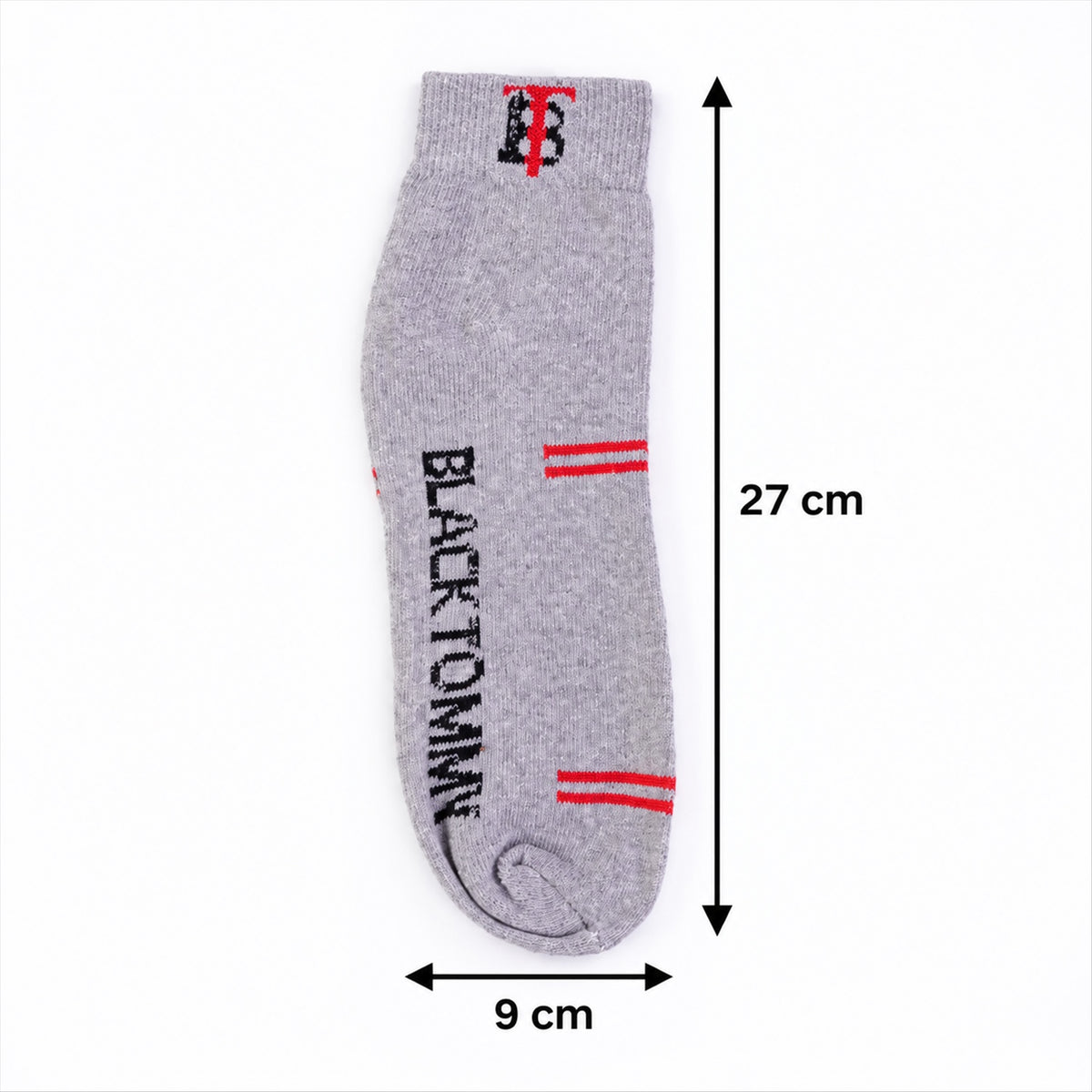 Soft stretchable mixed design ankle socks - size guide