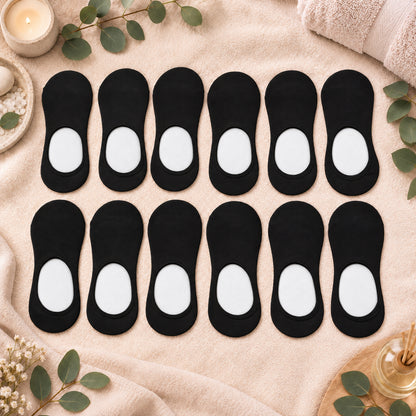 Black invisible loafer socks - set arrangement