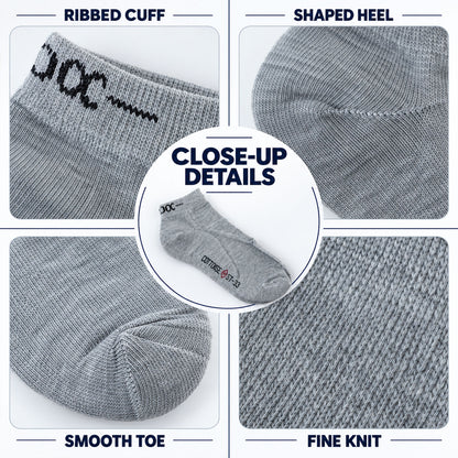 Soft stretchable ankle socks - heel and toe details