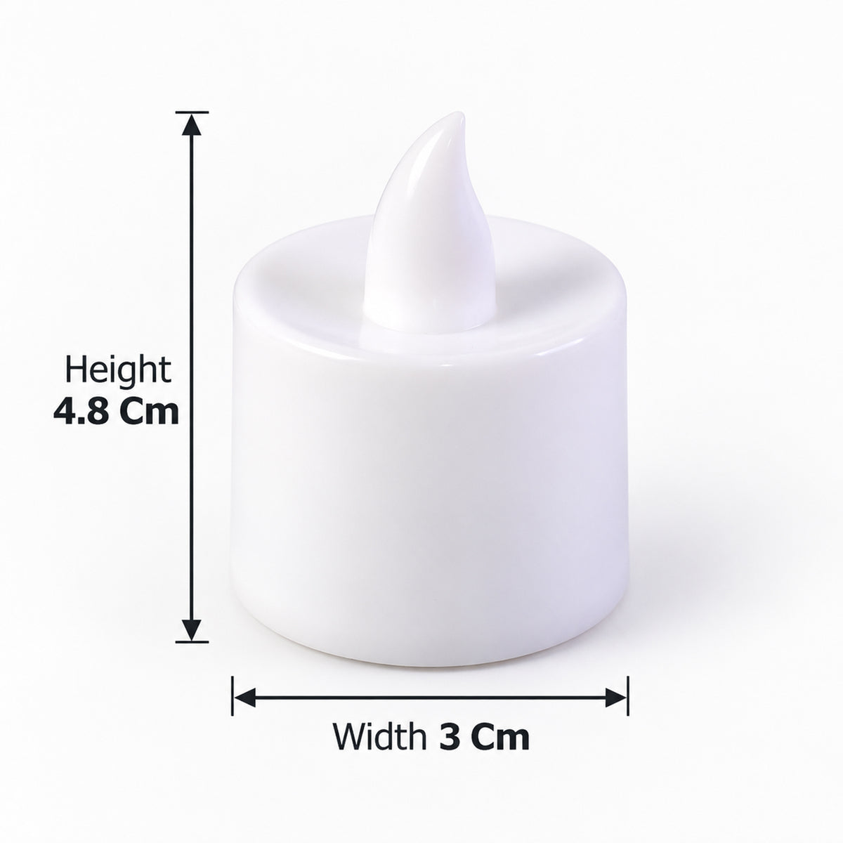 Green flameless LED tealights - dimensions