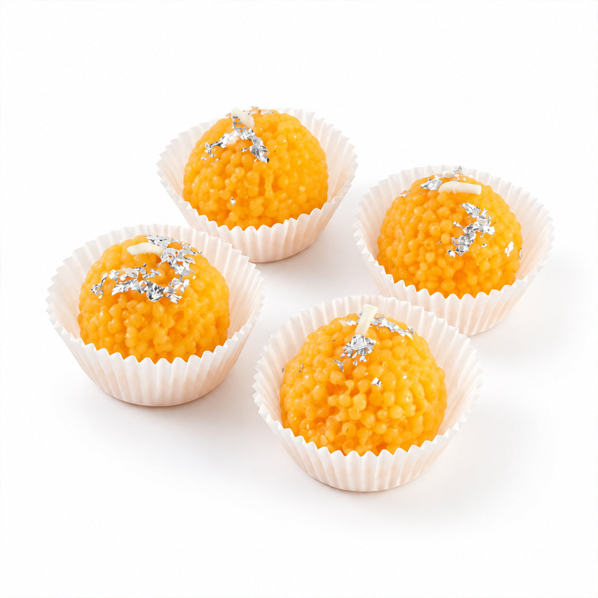 Motichoor laddu design decorative wax candles 05