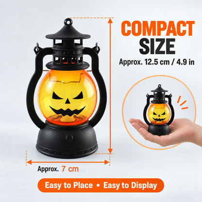Mini Halloween pumpkin LED lantern set - dimensions