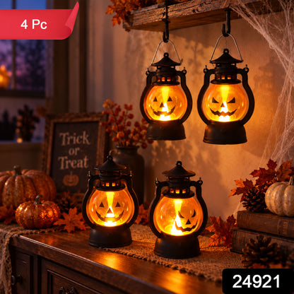 Mini Halloween pumpkin LED lantern set - SKU photo