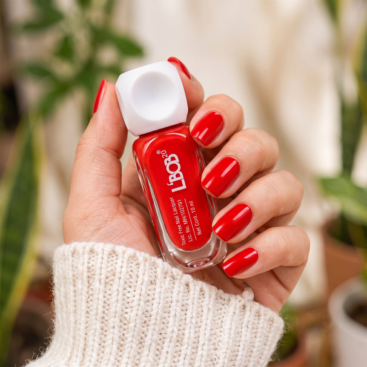 Red glossy nail polish, 10 ML, product view 8