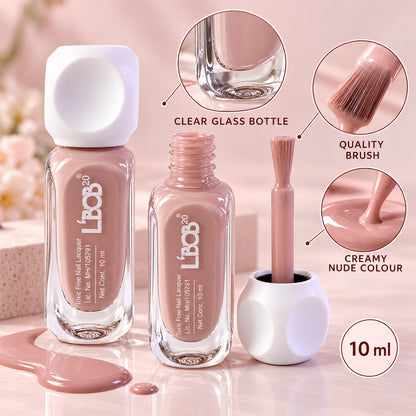 Nude Pink glossy nail polish, 10 ML, product detail view 9