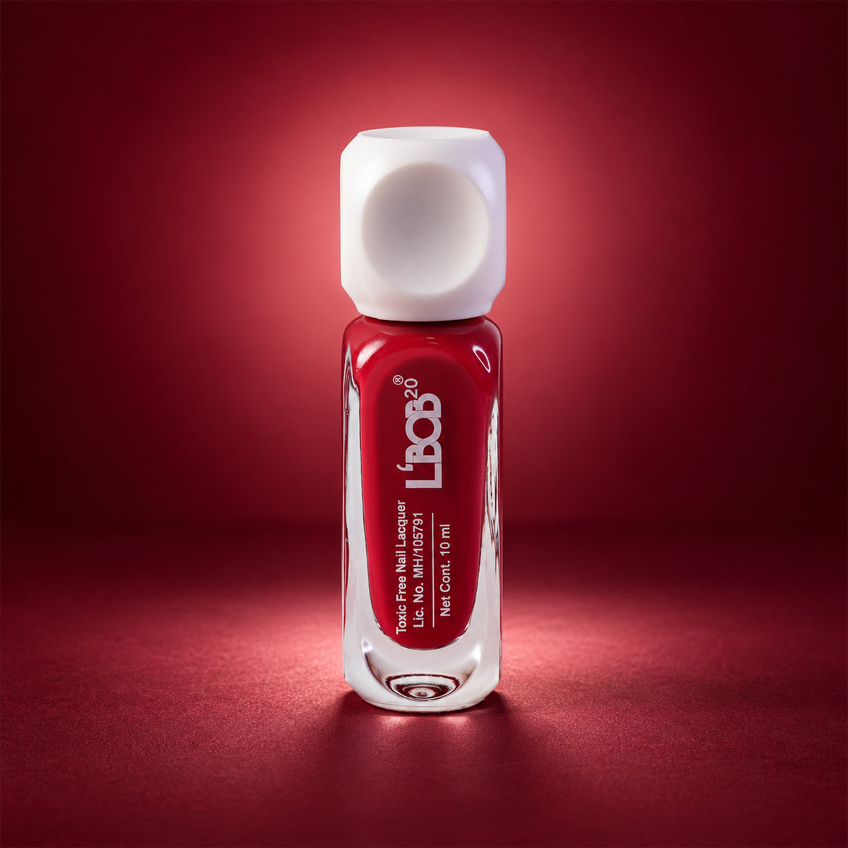 Red glossy nail polish, 10 ML, product detail view 4