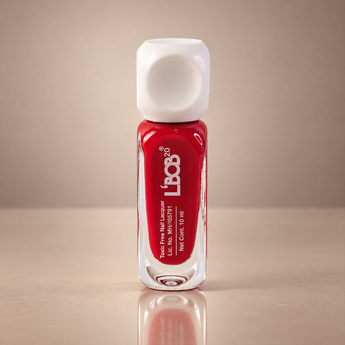 Red glossy nail polish, 10 ML, product detail view 7