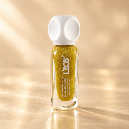Gold glitter nail polish, 10 ML, product detail view 3
