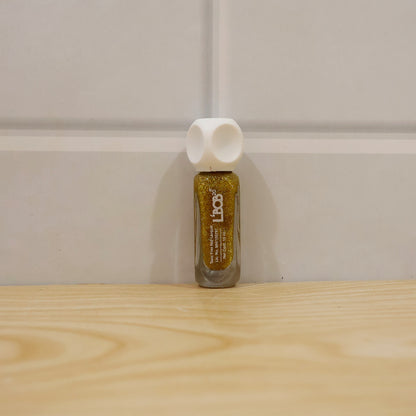 Gold glitter nail polish, 10 ML, actual product photo