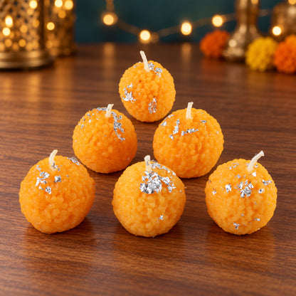 Six Piece Laddu Candle Set