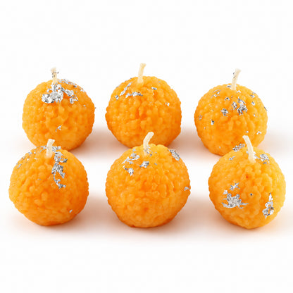 Round Festive Wax Candles