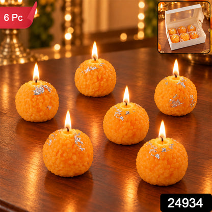 Orange Decorative Candle Set