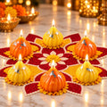 Modak Design Wax Candles for Diwali, Ganesh Pooja & Festive Gifting (6 Pc)