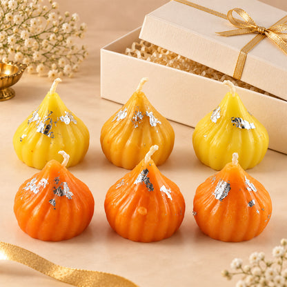 Colourful Modak Shape Wax Candles