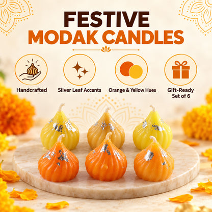 Colourful Modak Shape Wax Candles