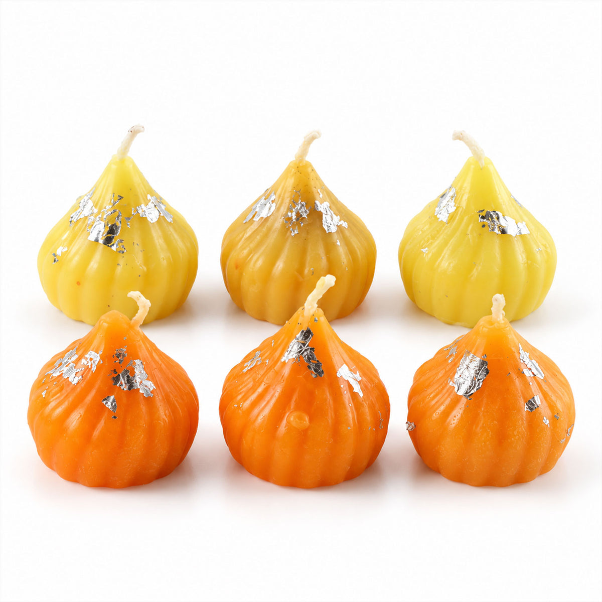 Orange and Yellow Wax Candles