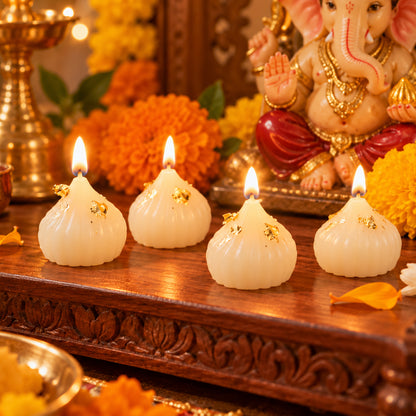 Modak shape decorative wax candles 01