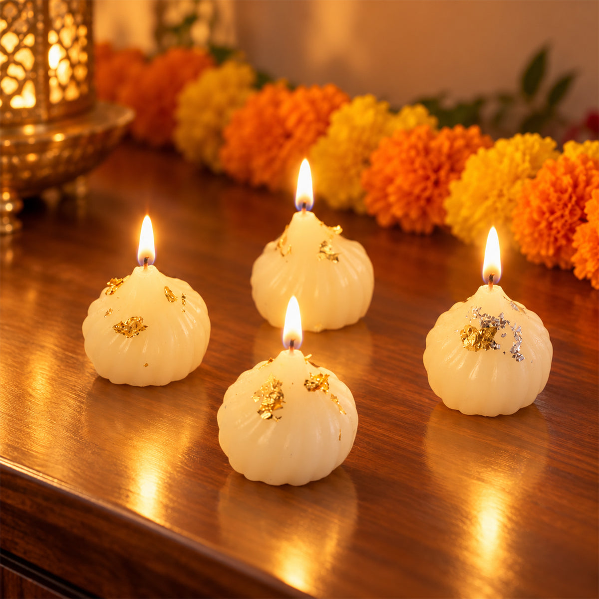 Modak shape decorative wax candles 03