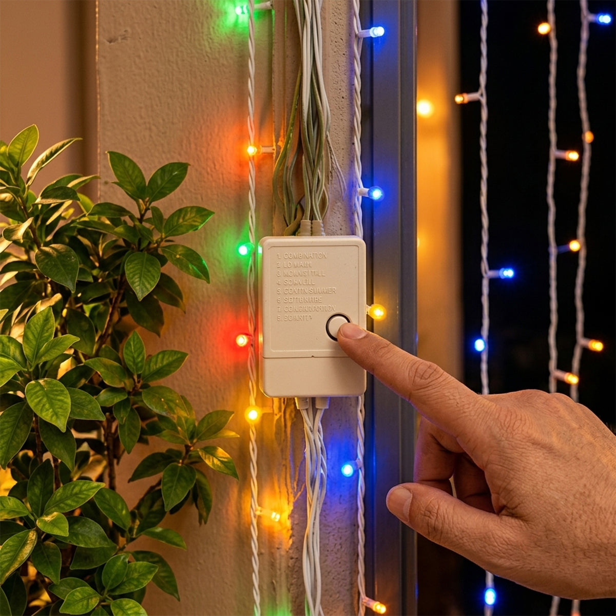Multicolor LED string light Series with eight mode controller 05