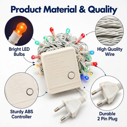 Multicolor LED string light Series with eight mode controller 07
