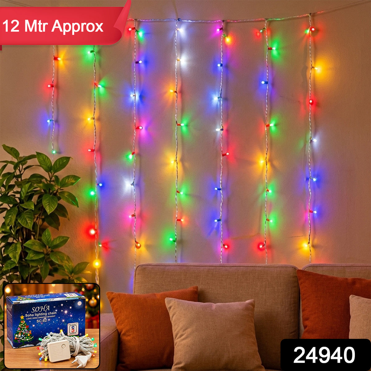 Multicolor LED string light Series with eight mode controller sku