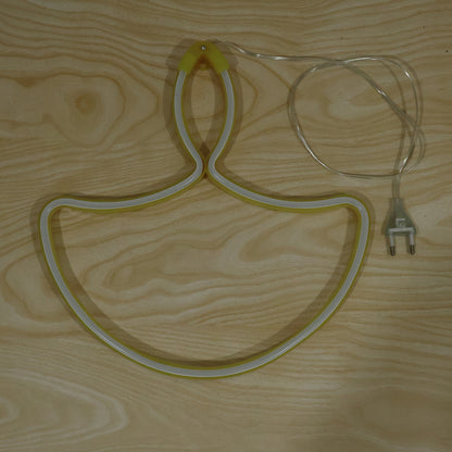 Decorative diya shaped LED hanging light with two pin plug live