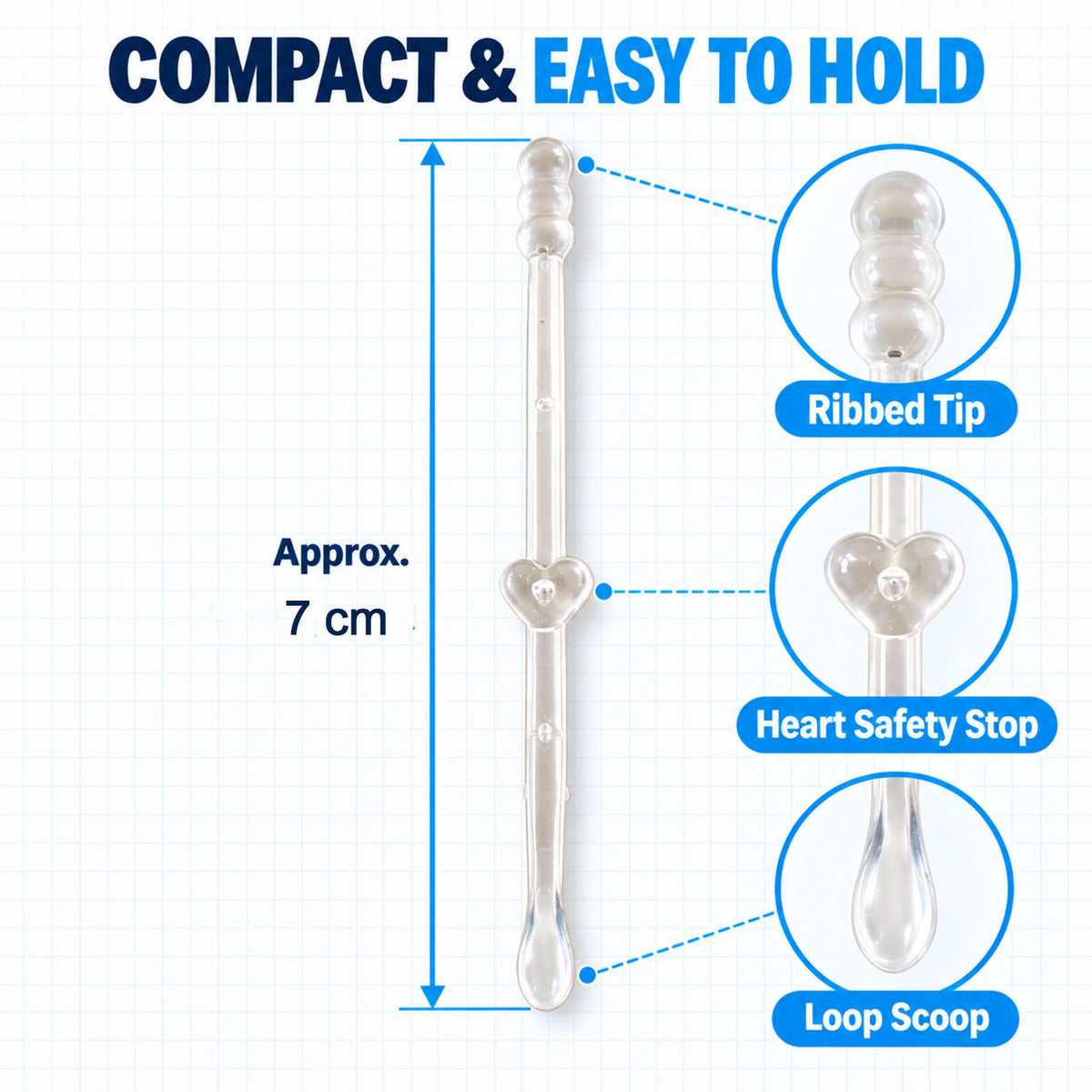 Dual ended silicone ear cleaning sticks with ribbed tip loop end and holder 04