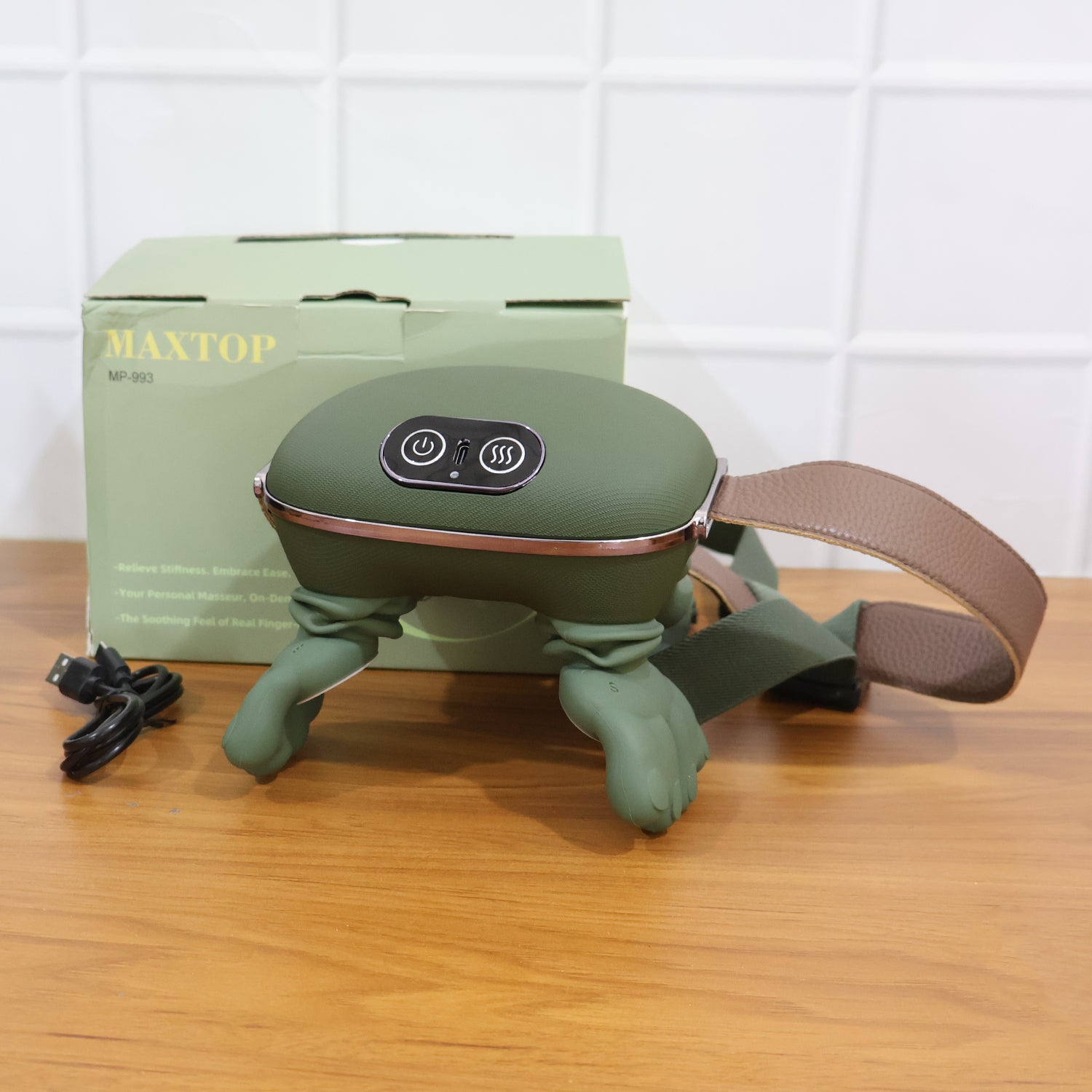 Green Neck and Shoulder Massager with Heat - Image 9