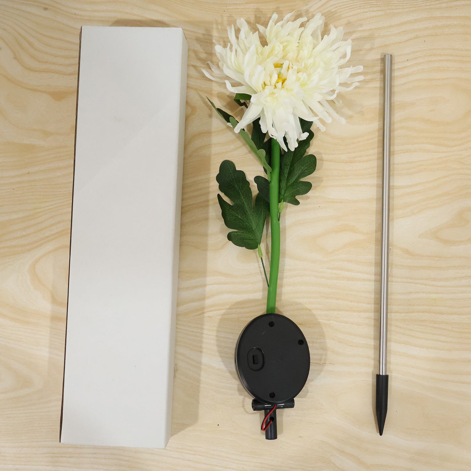 Live product photo with white box packaging